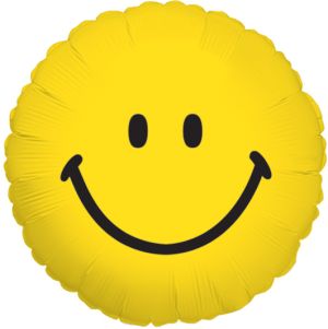 04" Smiley Face Balloon (Inflated with Cup and Stick)