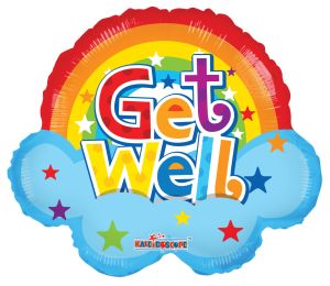18" Shape Rainbow Get Well Balloon
