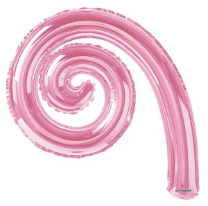 Kurly Spiral Pink Balloon