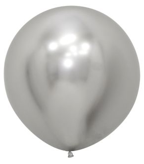 24" Reflex Silver (10pcs) Sempertex Balloons
