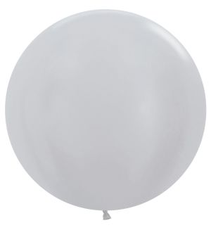 24" Satin Silver (10pcs) Sempertex Balloons