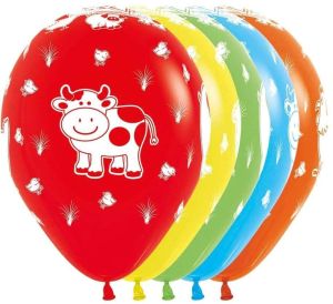 11" Farm Animals Fashion Assortment (50pcs) Balloons