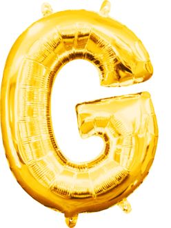 16" Gold Letter G Balloon