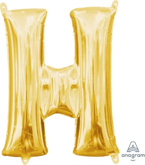 16" Gold Letter H Balloon
