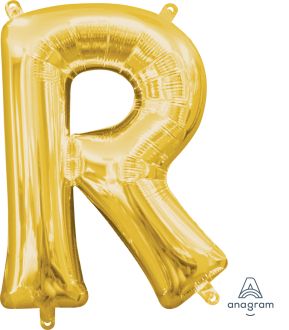 16" Gold Letter R Balloon