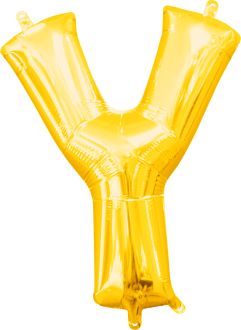 16" Gold Letter Y Balloon