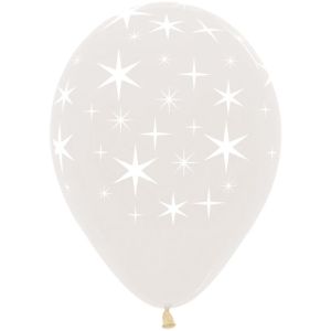 11" Bold Stars Crystal Clear (50pcs) Balloons