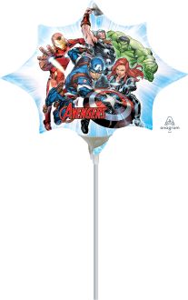 Mini Shape Avengers Balloon (Inflated with Cup and Stick)