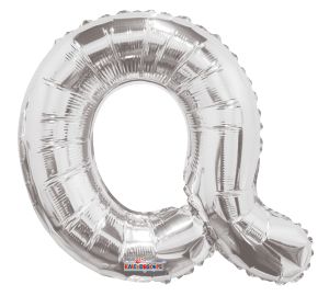 14" Silver Letter Q Balloon