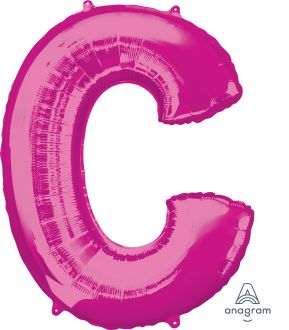 34" Pink Letter C Balloon