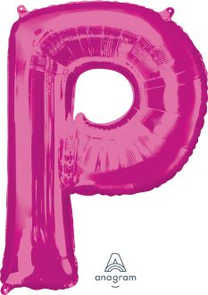 34" Pink Letter P Balloon