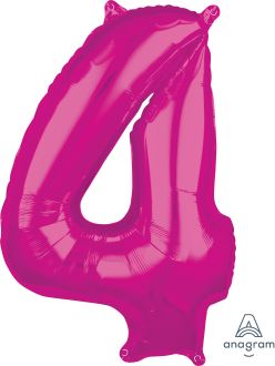 26" Pink Number 4 Balloon