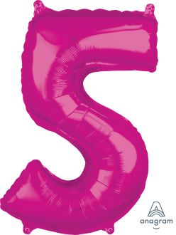 26" Pink Number 5 Balloon