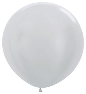 36" Satin Silver (2pcs) Sempertex Balloons