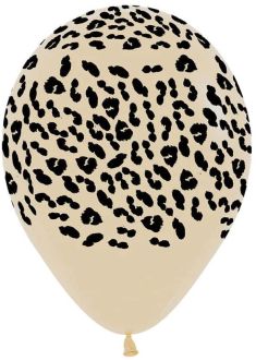 11" Cheetah Print Fashion White Sand (50pcs) Balloons