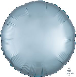 18" Satin Luxe Pastel Blue Circle Flat Balloon