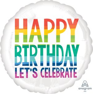 18" Rainbow Wishes Balloon