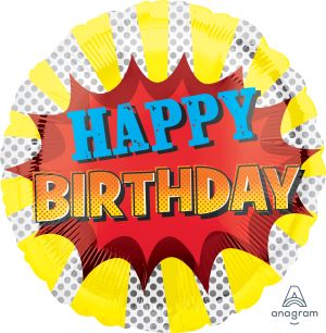 18" Super Hero Birthday Balloon