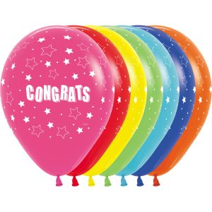 11" Congrats Stars Assortment (50pcs) Balloons