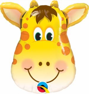 14" Jolly Giraffe Balloon (Inflated with Cup and Stick)