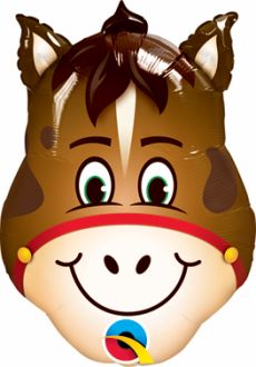14" Hilarious Horse Balloon (Inflated with Cup and Stick)