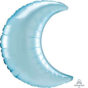 Crescent 26" Satin Pastel Blue Balloon
