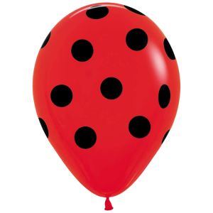 11" Polka Dots Red (50pcs) Balloons