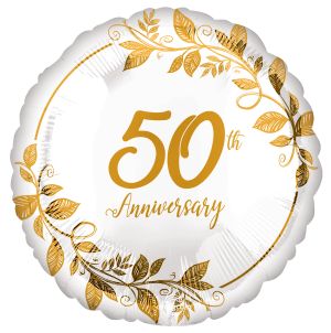 Standard Happy 50th Anniversary Balloon