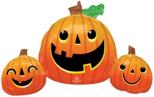 SuperShape Smiley Pumpkin Trio Balloon