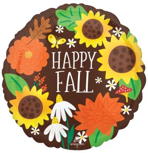 Standard Happy Fall Sunflowers Balloon