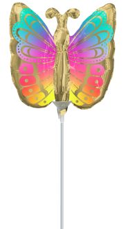 MiniShape Colorful Butterfly Balloon (Inflated with Cup and Stick)