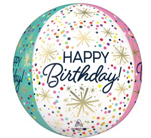 Orbz Confetti Sprinkle Birthday Balloon