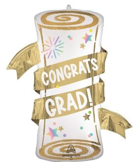 Supershape Satin Pastel Grad Party Diploma Balloon