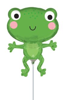 Minishape Happy Frog Balloon (Inflated with Cup and Stick)