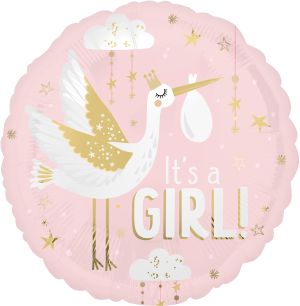 Standard Satin Special Delivery Baby Girl Balloon