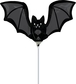 MiniShape Glow Batty Bat Balloon (Inflated with Cup and Stick)