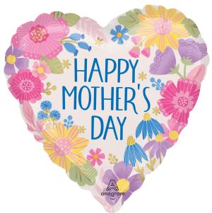Standard Happy Mothers Day Botanical Lines Balloon