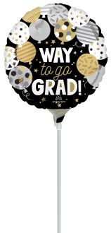 09" Way to Go Grad Balloons Balloon (Inflated with Cup and Stick)