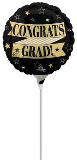 09" Congrats to the Grad Balloon (Inflated with Cup and Stick)