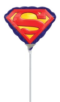 MiniShape Superman Balloon (Inflated with Cup and Stick)