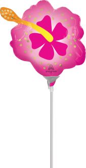 MiniShape Neon Tropical Flower Balloon (Inflated with Cup and Stick)