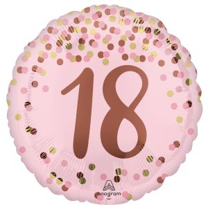 Standard Pretty Pink 18th Birthday Balloon