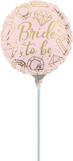 09" Bride to Be Balloon (Inflated with Cup and Stick)