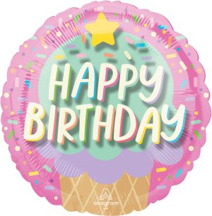 21" Panoramic Ice Cream Party Birthday Balloon
