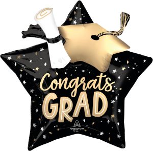 Multi-Balloon Satin Twirling Tassels Congrats Grad Balloon