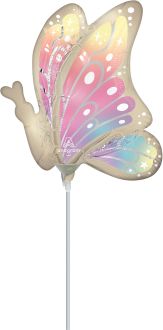 MiniShape Satin Fluttering Dreams Balloon (Inflated with Cup and Stick)