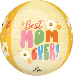 Orbz Retro Charm Best Mom Ever! Balloon