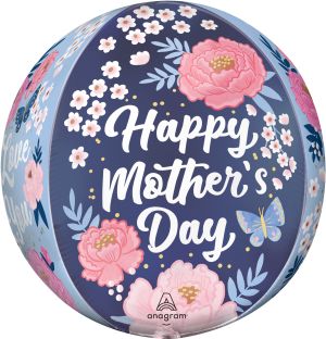 Orbz Satin Happy Mothers Day Peony Garden Balloon