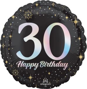 Standard Sparkling Birthday 30 Balloon