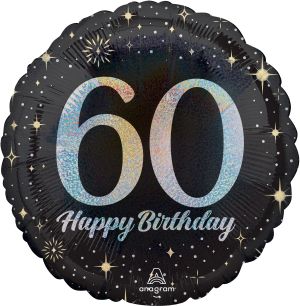 Standard Sparkling Birthday 60 Balloon